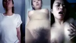 Ibu Muda Cantik Tetangga, Pasrah Digojlok Sampai Meringis.