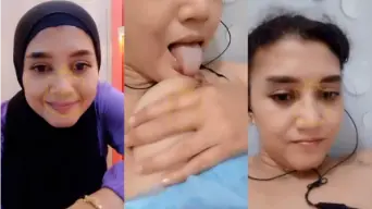 Vcs Amel Buka Hijab, Jilat Tetek
